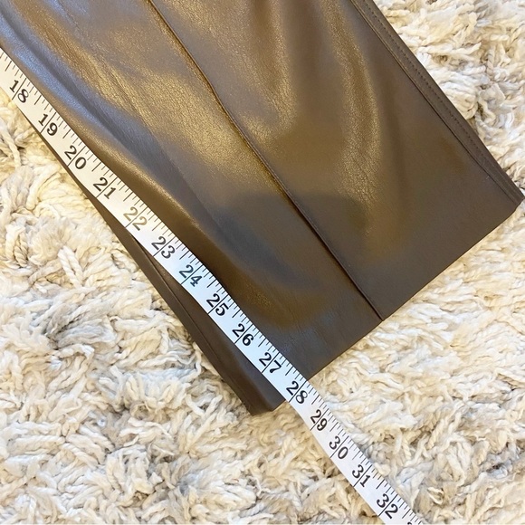 Nanushka |  Zoey Dark Brown High Waist Regenerated Leather Blend Trousers Small - Picture 15 of 16